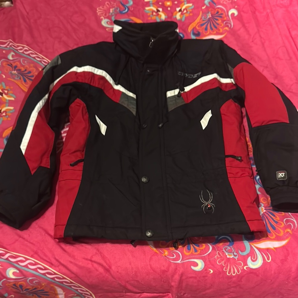 Spyder Black and Red Ski Jacket